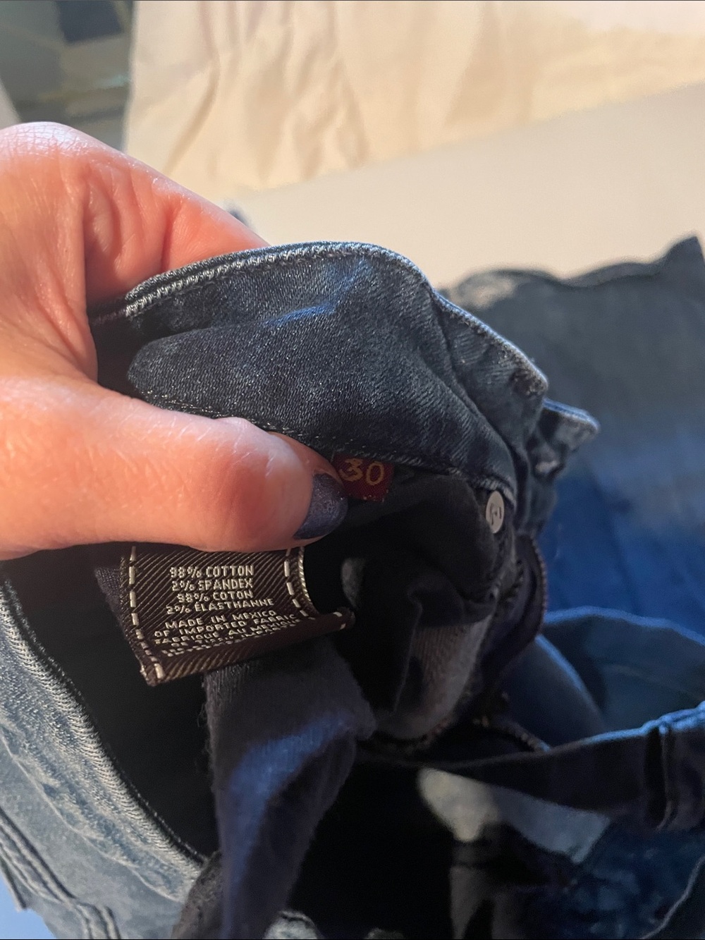 7 For All Mankind Women’s Dark Blue Boot Cut Jeans - Picture 3 of 4